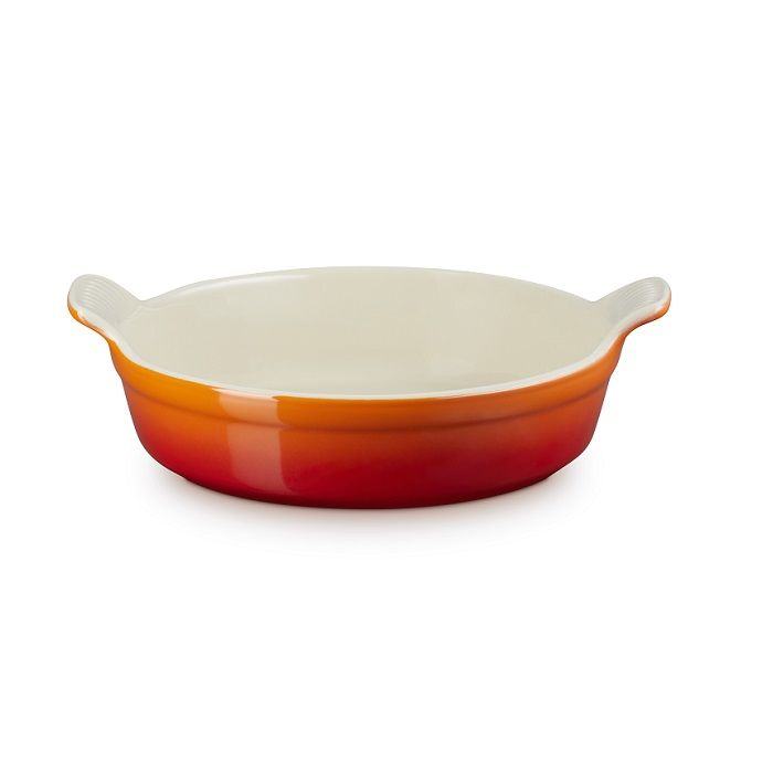 Le Creuset Heritage Ovenschaal Rond, 24cm oranjerood